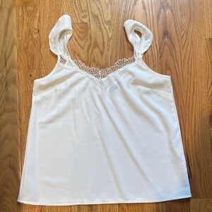 SHEIN White Lace Detail Camisole Top